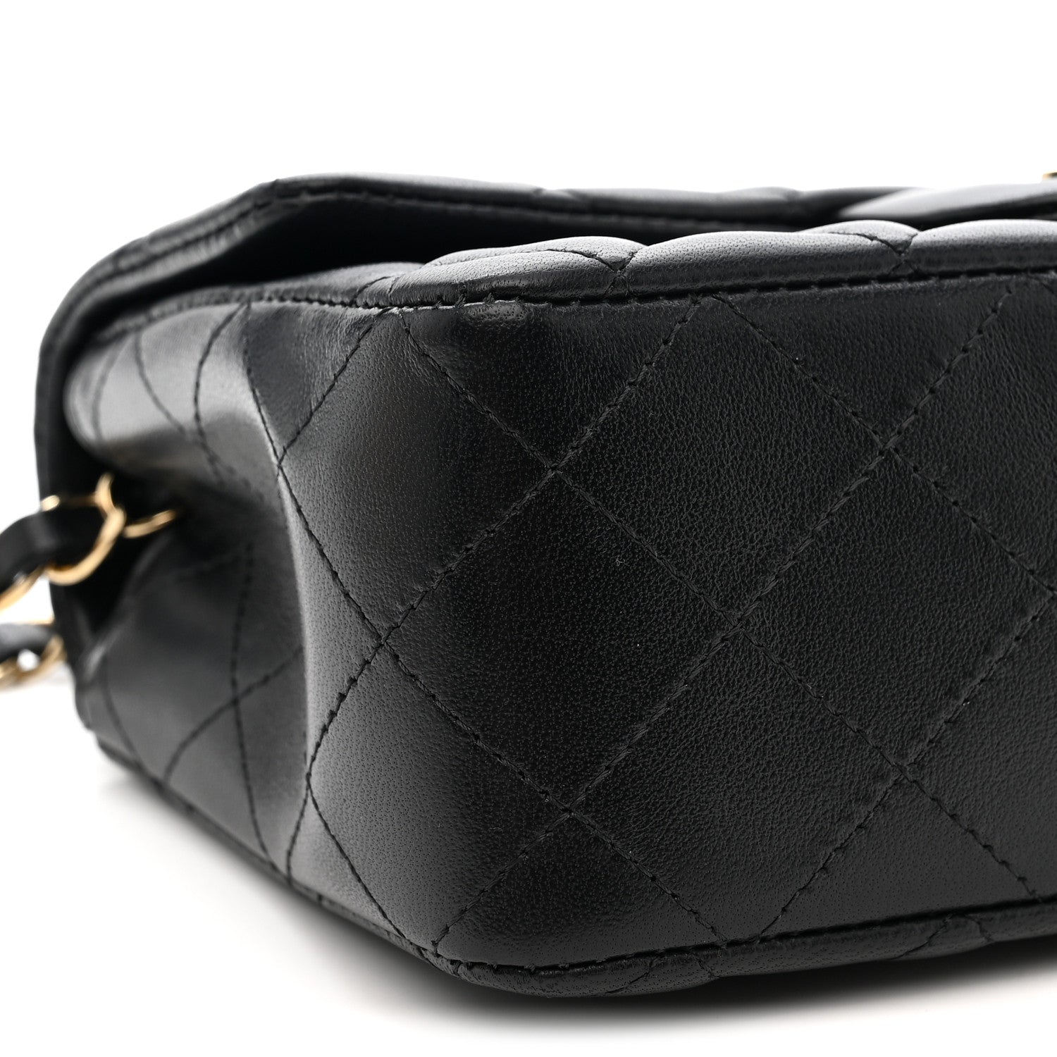 Chanel Lambskin Quilted Mini Rectangular Flap Black 9 of 11