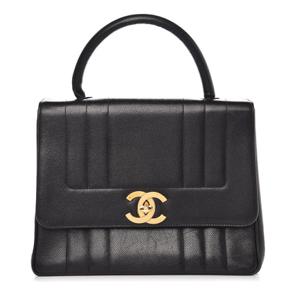 Chanel Caviar Vertical Quilted Kelly Flap Bag Black 1 of 13
