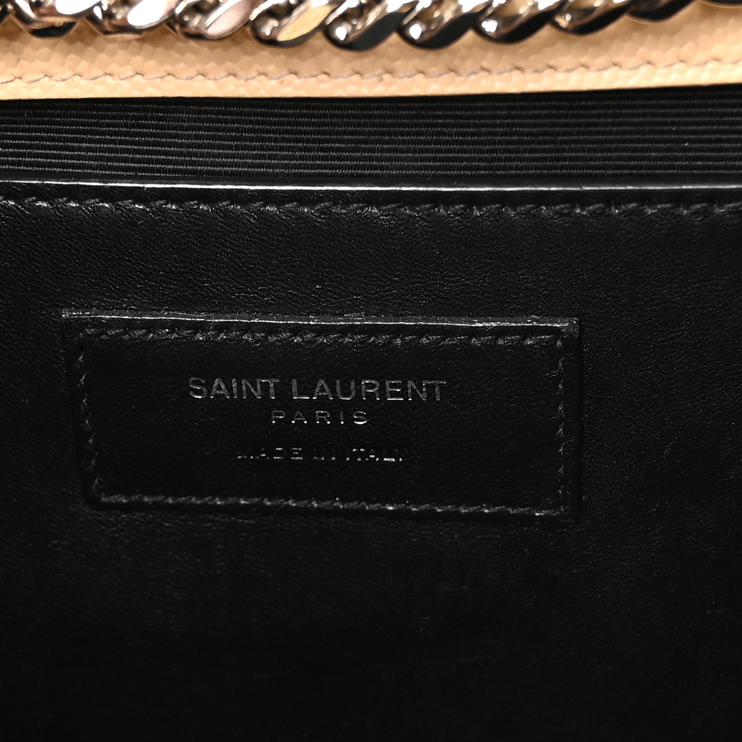 Grain De Poudre Medium Monogram Kate Satchel Sable Beige