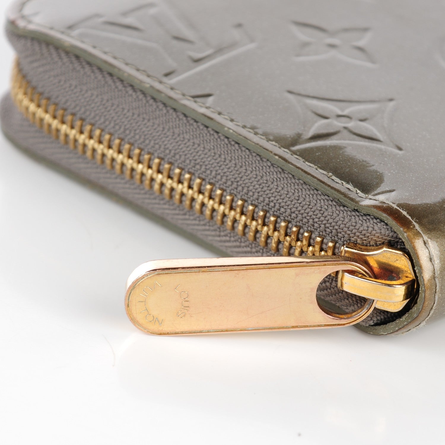 Louis Vuitton Vernis Zippy Wallet Gris Art Deco 8 of 10