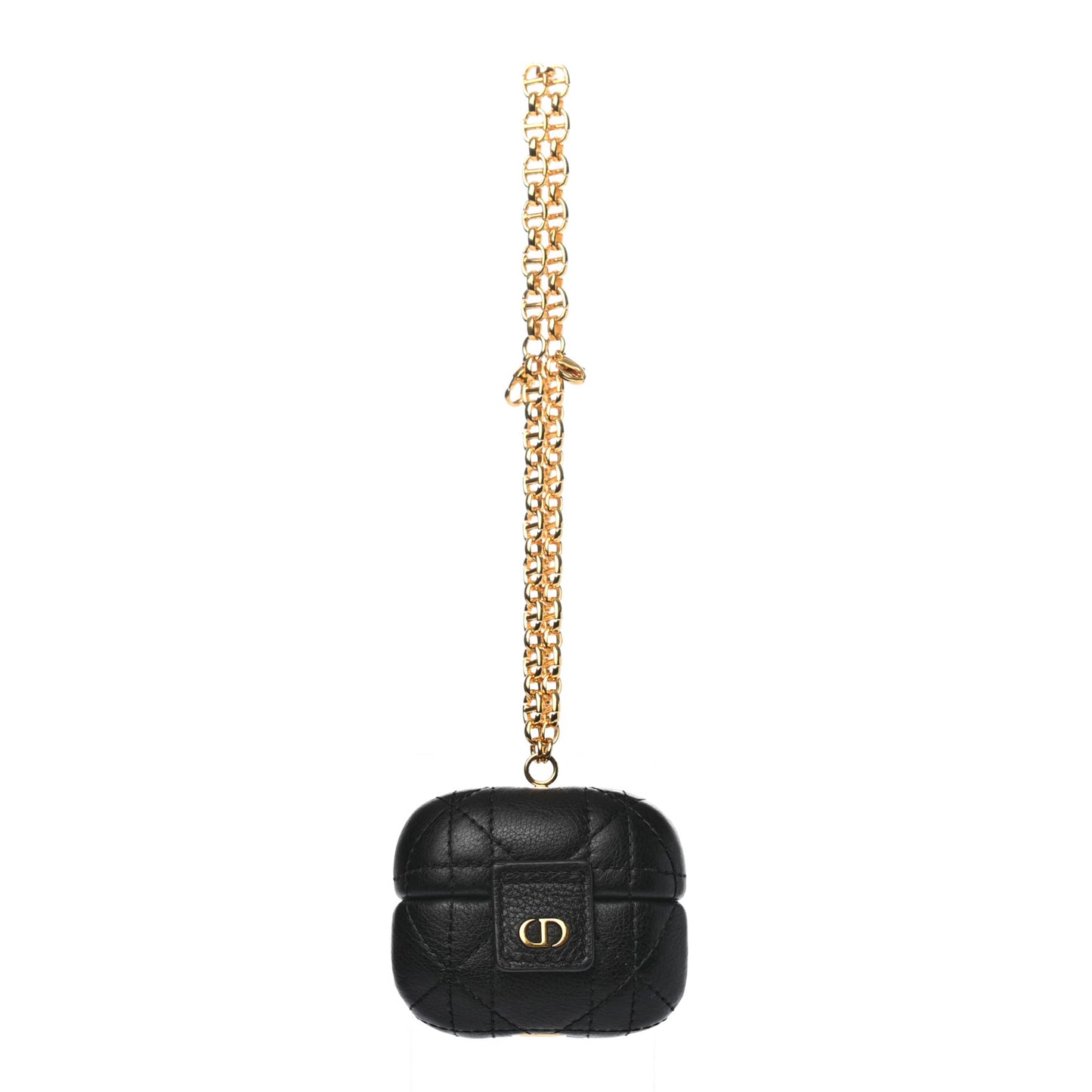 Supple Calfskin Cannage Caro Airpods Pro Case Black