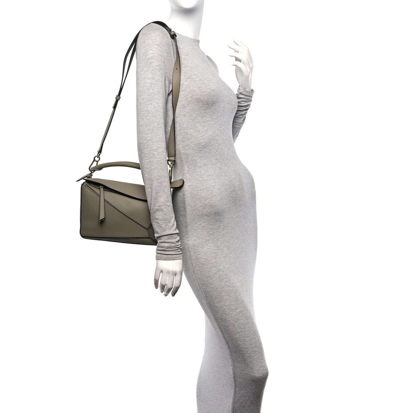 Calfskin Small Puzzle Bag Artichoke Green
