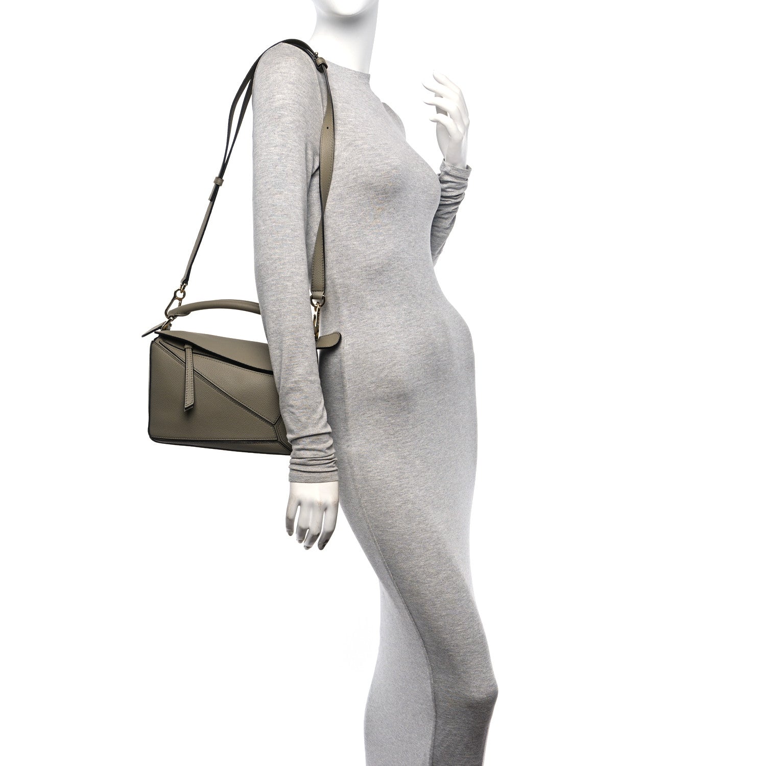 Loewe Calfskin Small Puzzle Bag Artichoke Green 2 of 10