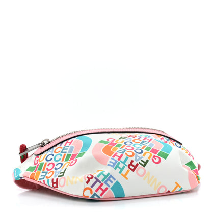 Gucci X THE NORTH FACE Econyl Nylon Arleq Belt Bag Ivory Turquoise Wild Rose 4 of 10