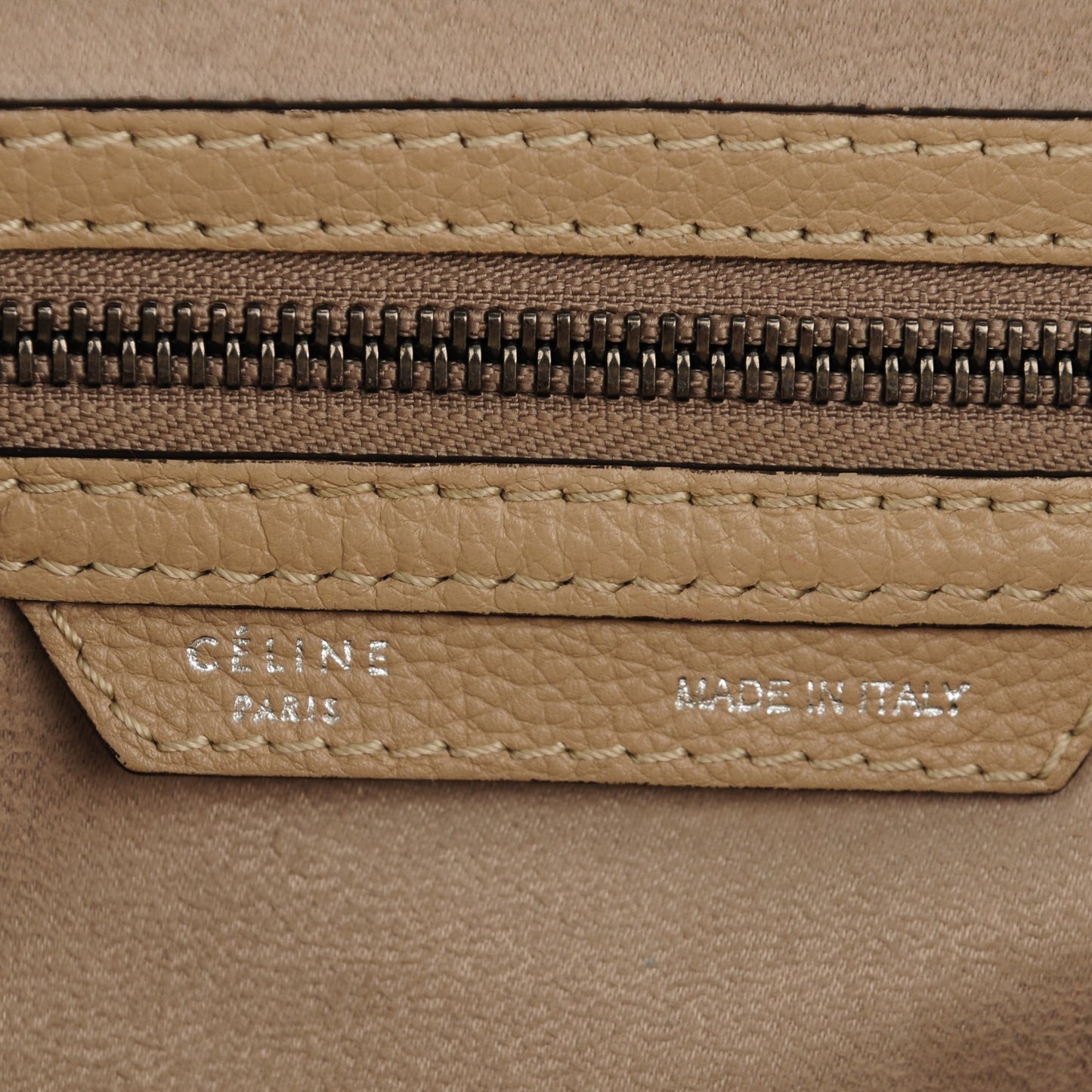 Drummed Calfskin Mini Luggage Dune