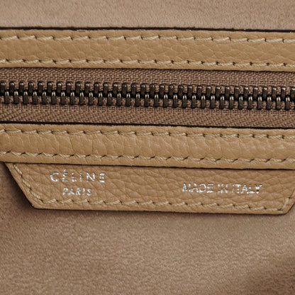 Celine Drummed Calfskin Mini Luggage Dune 7 of 14