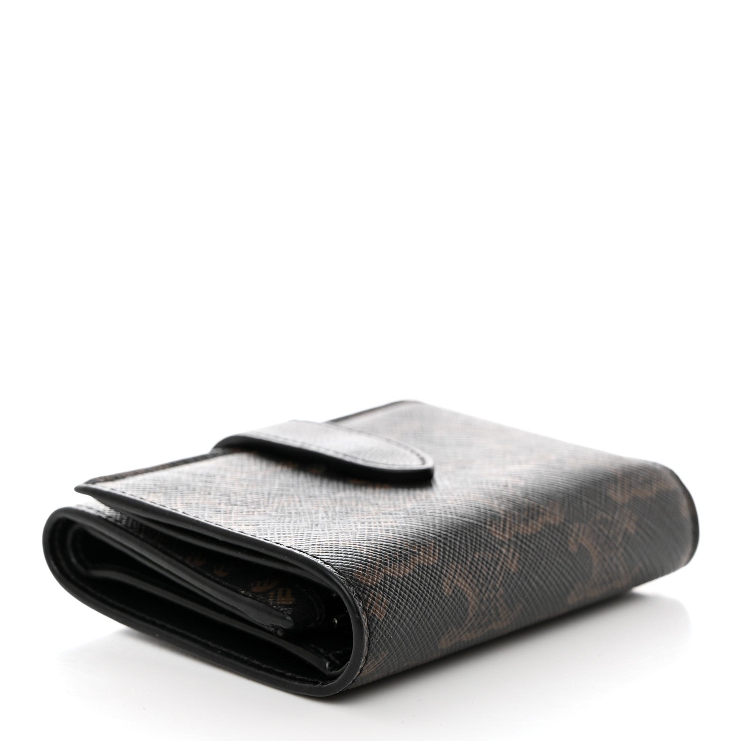 Celine Canvas Triomphe Medium Strap Wallet Black 4 of 7