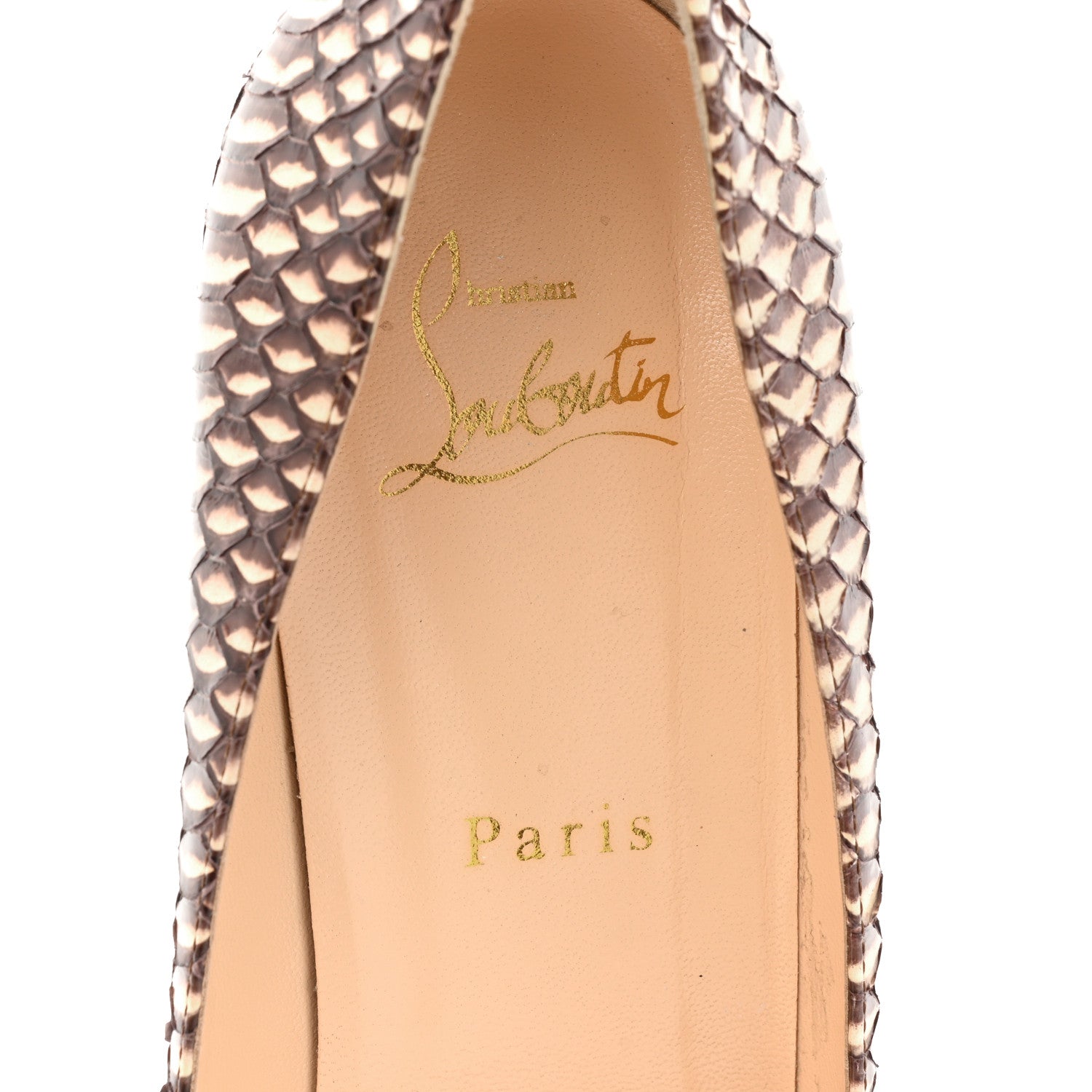 Christian Louboutin Watersnake Decollete 554 85 Pumps 39 Brown 7 of 10