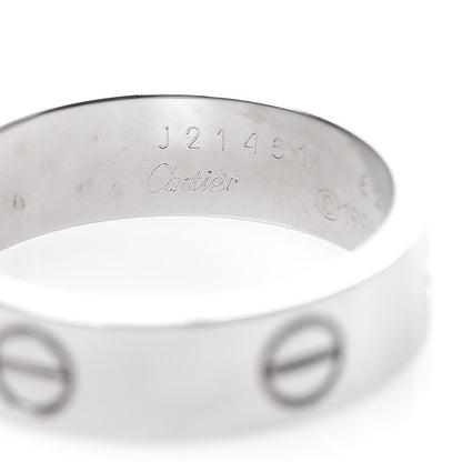 Cartier 18K White Gold 6mm LOVE Ring 62 10 4 of 4