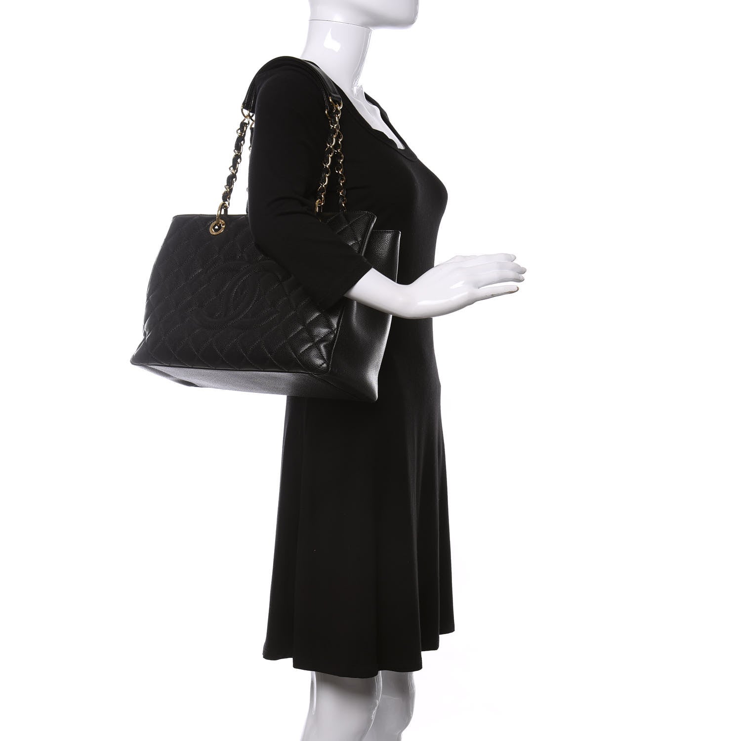 Chanel Caviar Quilted Grand Shopping Tote GST Black 2 of 10