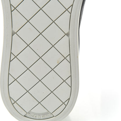 Chanel Printed Fabric Low Top Logo Sneakers 38.5 White Black 7 of 9