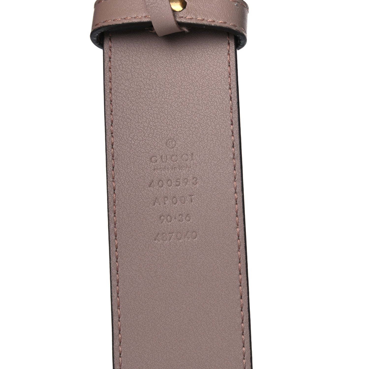 Gucci Calfskin Double G 40mm Belt 90 36 Porcelain Rose 3 of 5