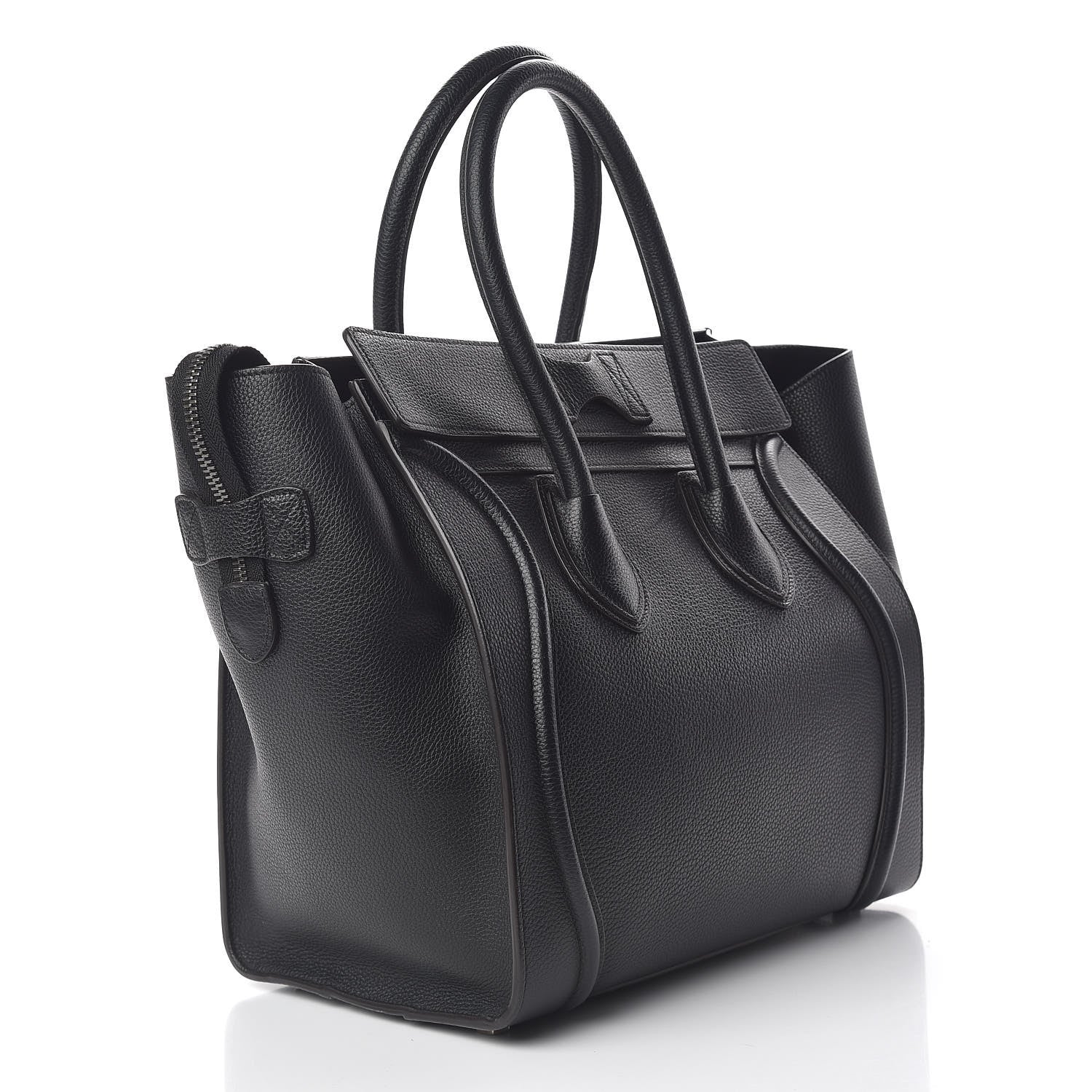 Celine Drummed Calfskin Mini Luggage Black 3 of 11