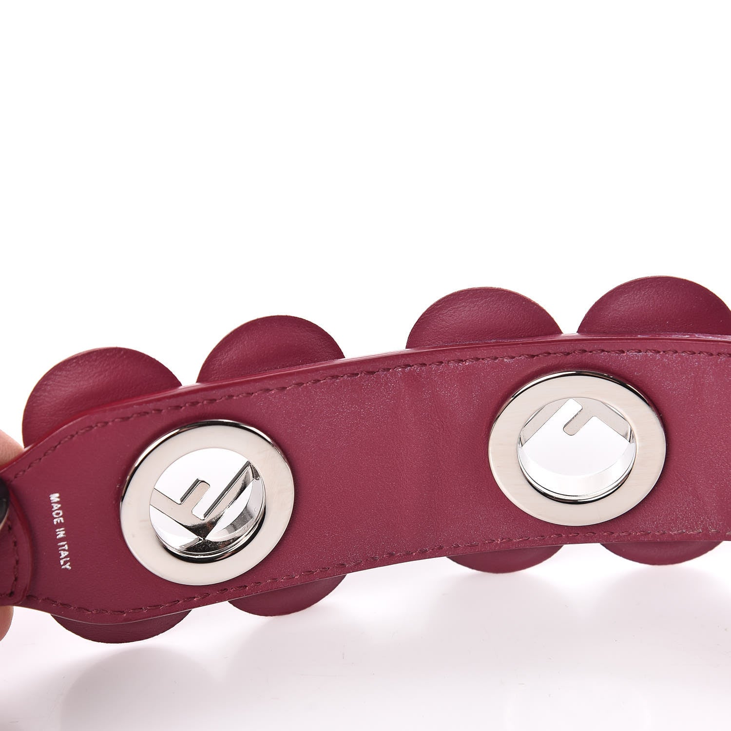 Fendi Vitello Century Opaco F is Fendi Floral Mini Strap You Black Cherry 6 of 7