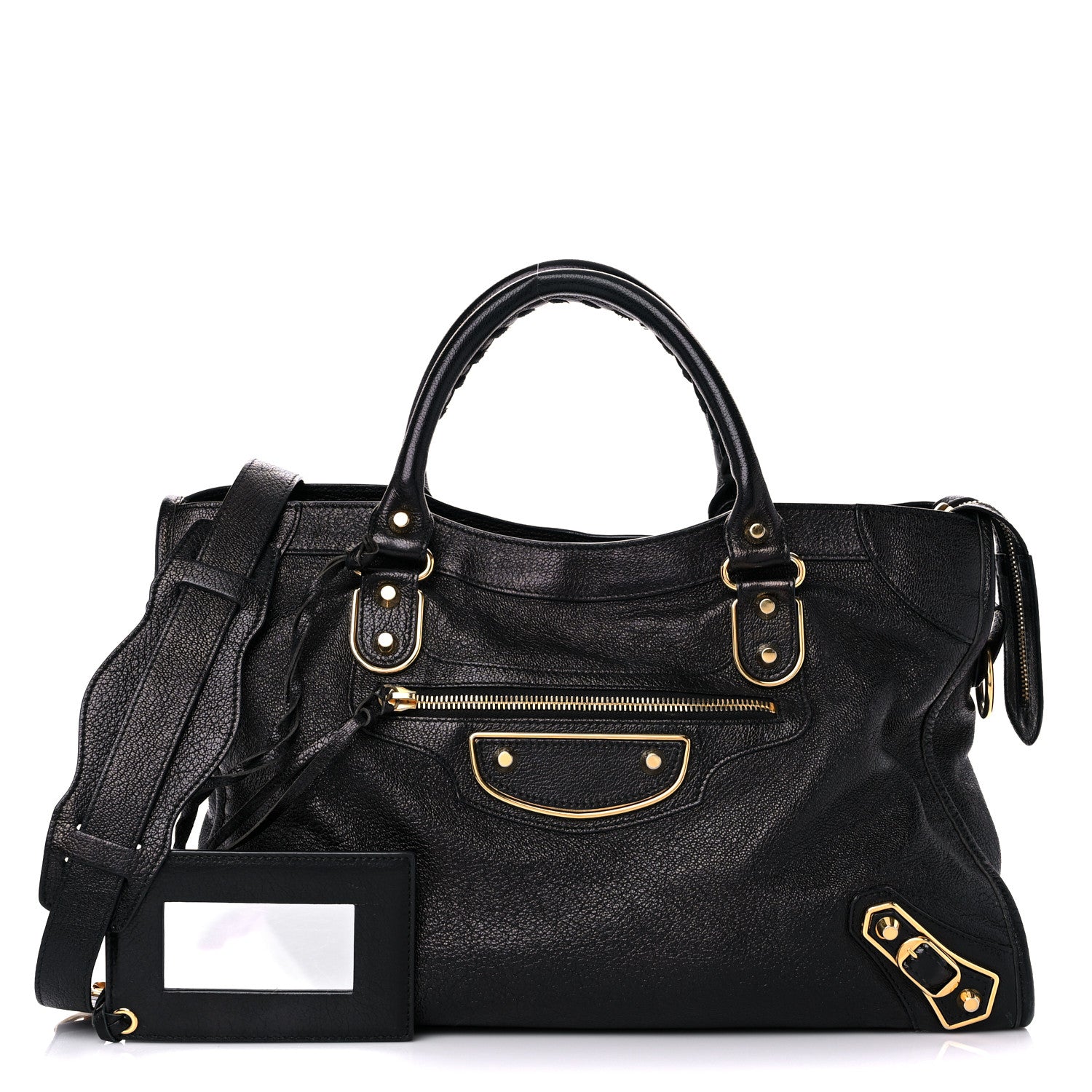 Balenciaga Chevre Gold Metallic Edge Hardware City Black 1 of 28