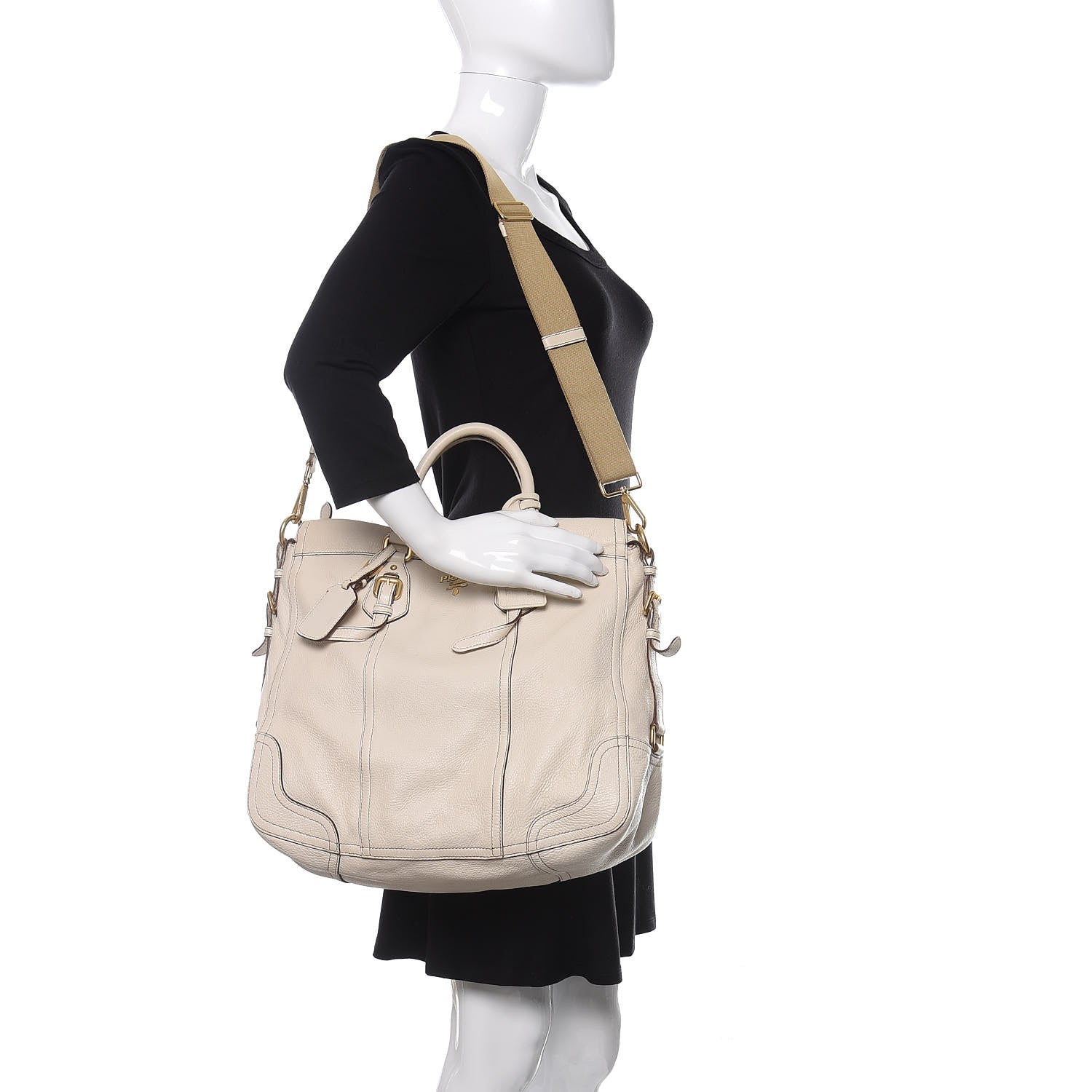 Prada Cervo Antik Tote Cera 2 of 15