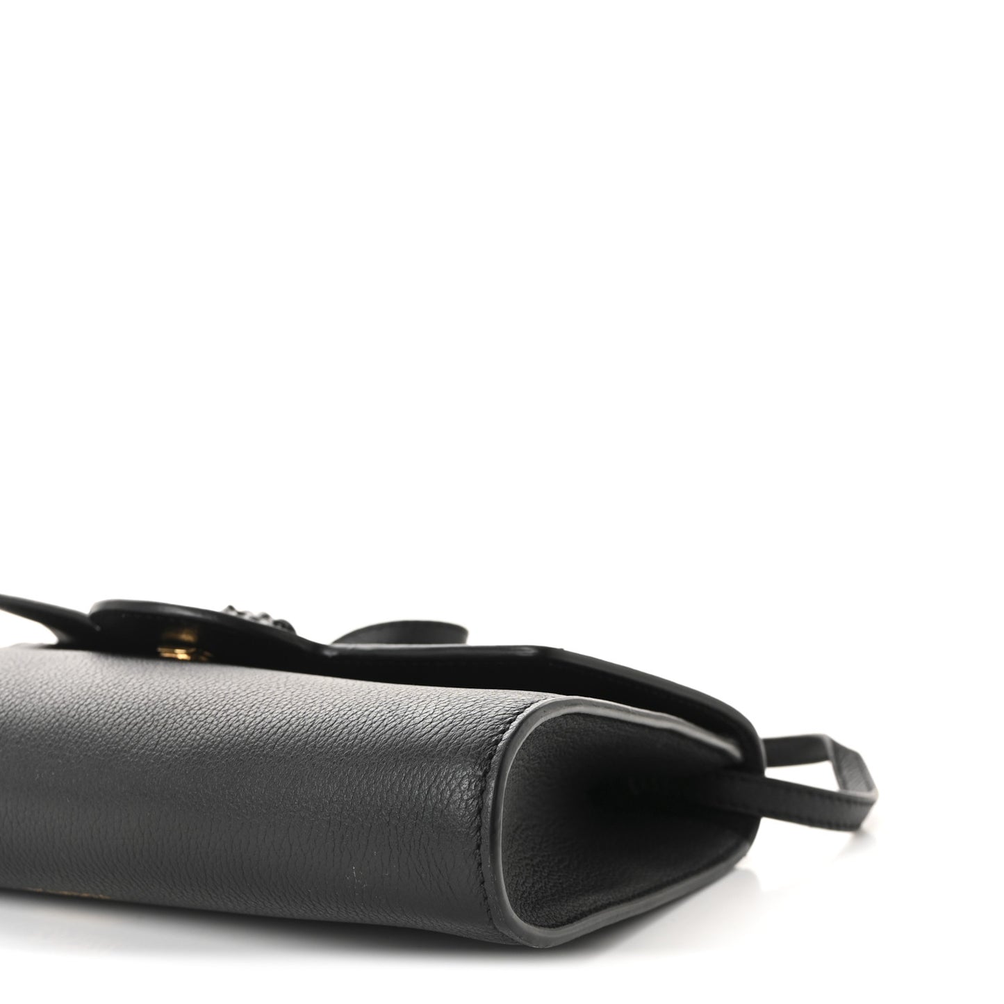 Grained Calfskin La Medusa Crossbody Bag Black