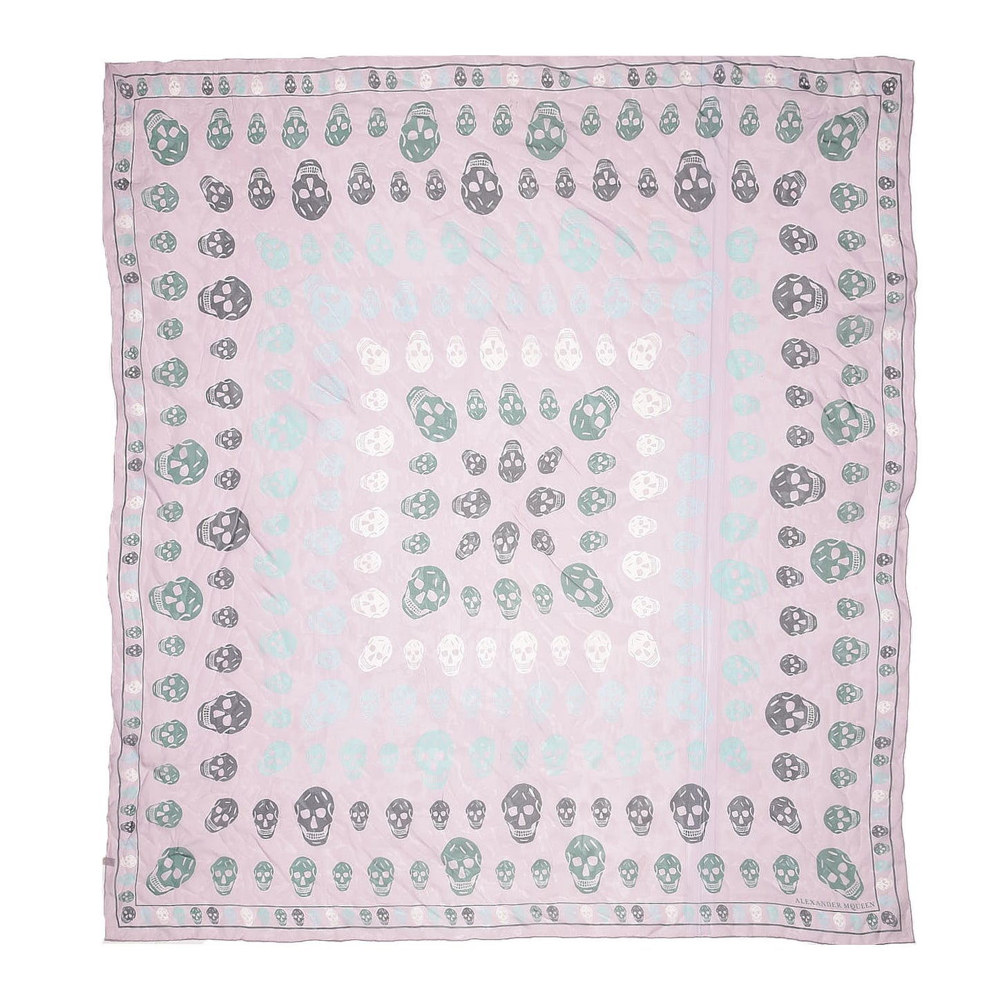 Silk Chiffon Skull Scarf Pink