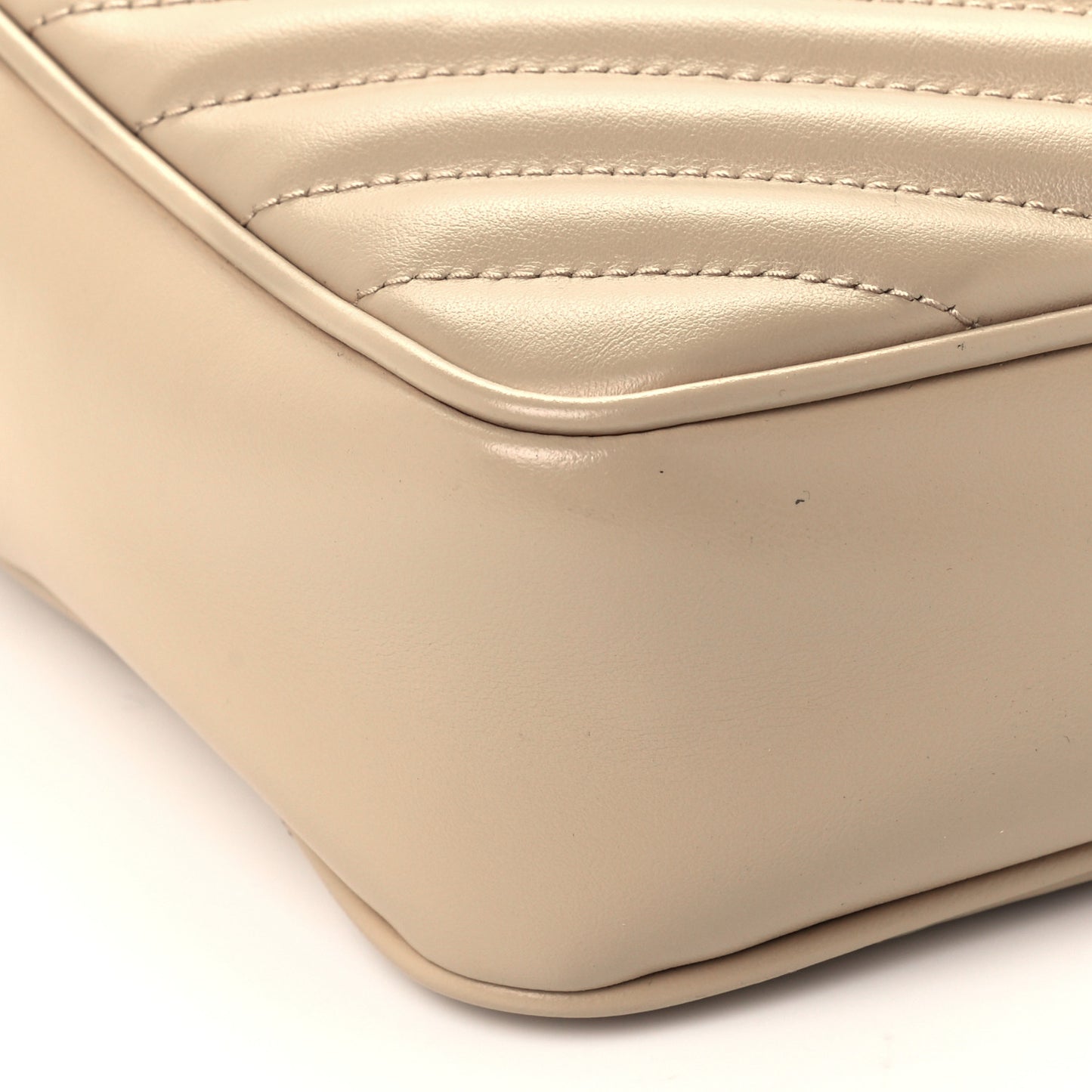 Calfskin Matelasse Monogram Lou Camera Bag Ivory Natural