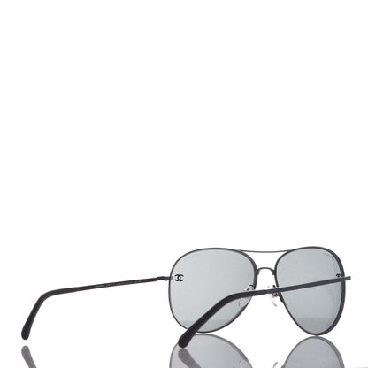 Chanel Metal Aviator CC Sunglasses 4189 T-Q Black 4 of 9