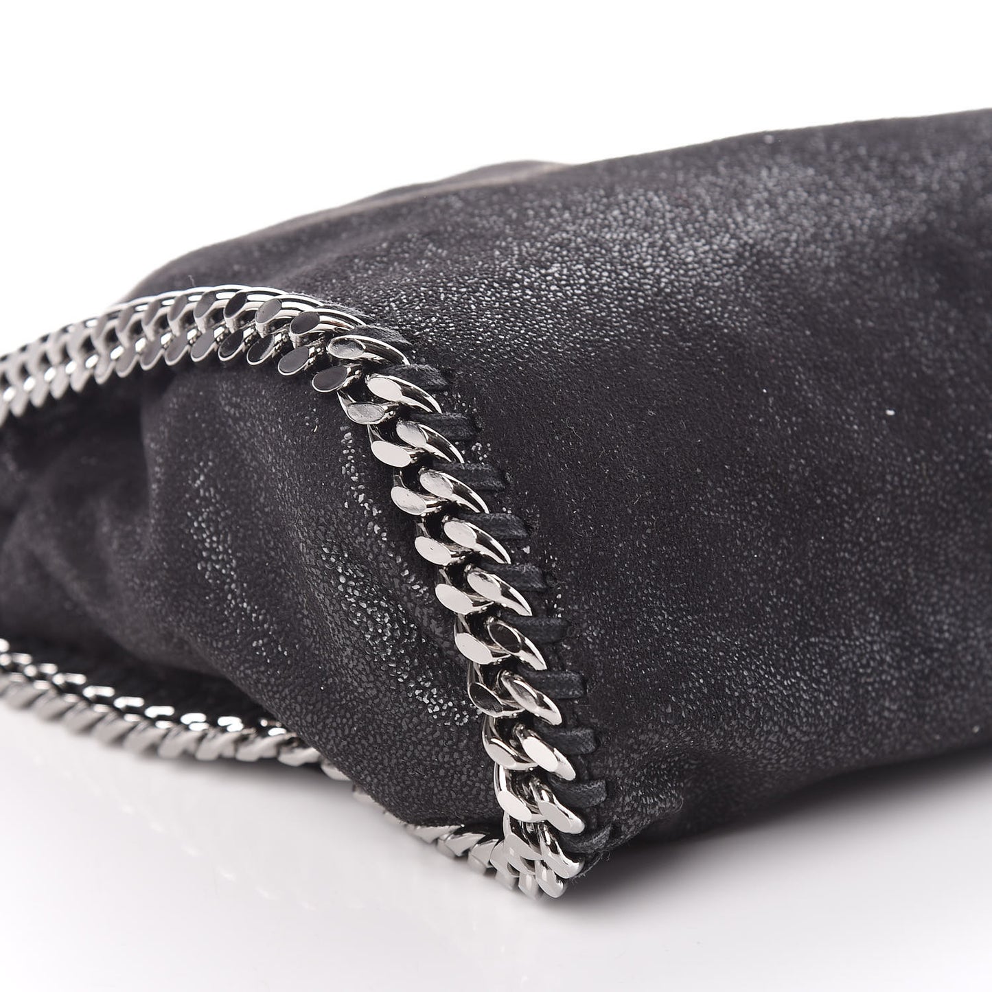 Shaggy Deer Mini Falabella Fold Over Tote Black
