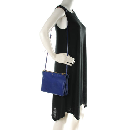 Celine Lambskin Large Trio Crossbody Bag Indigo 2 of 8