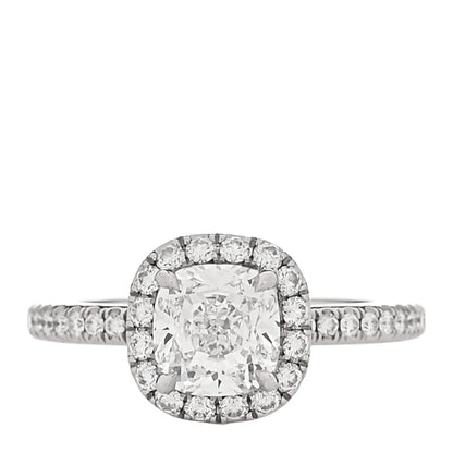 Harry Winston Platinum Diamond 1.10ct The One Cushion Shaped Micropave Engagement Ring 47 4 1 of 5