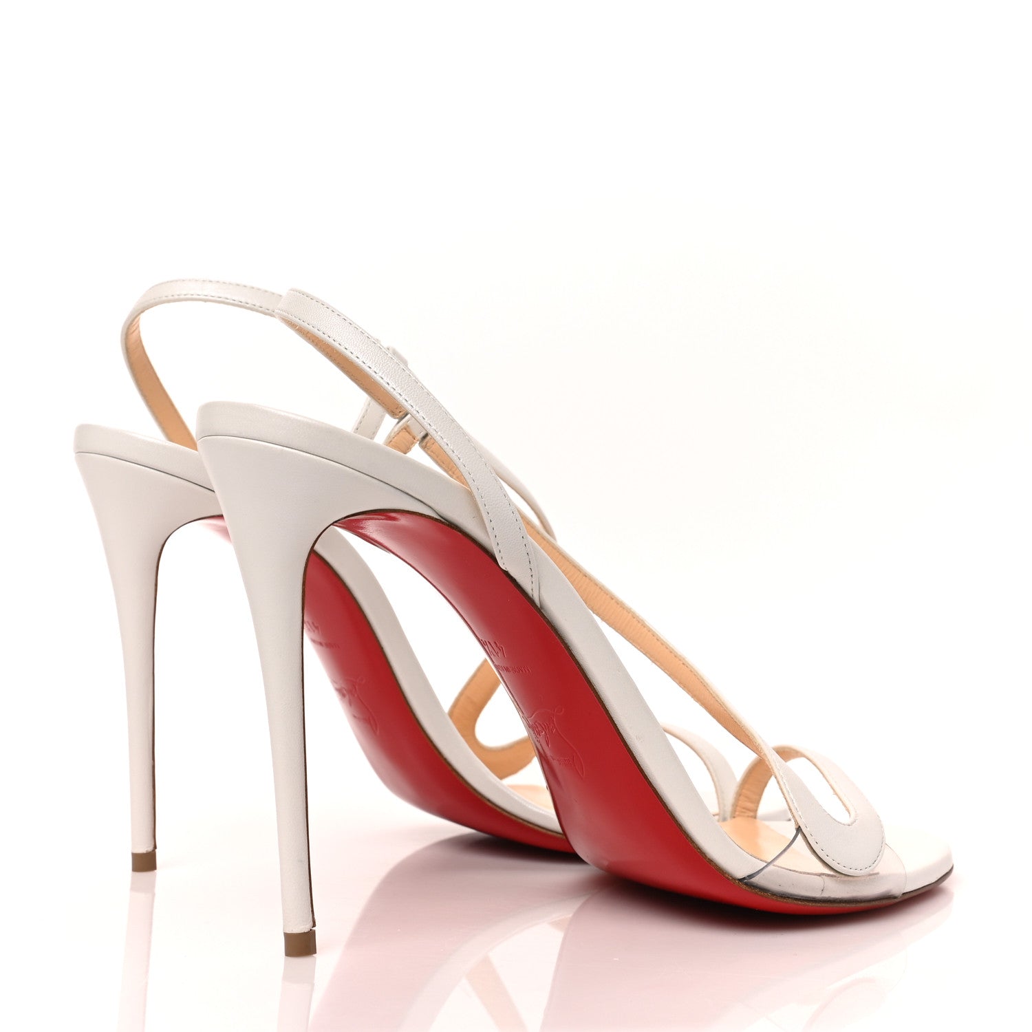 Christian Louboutin Nappa Rosalie 100 Sandals 41.5 Bianco 4 of 8