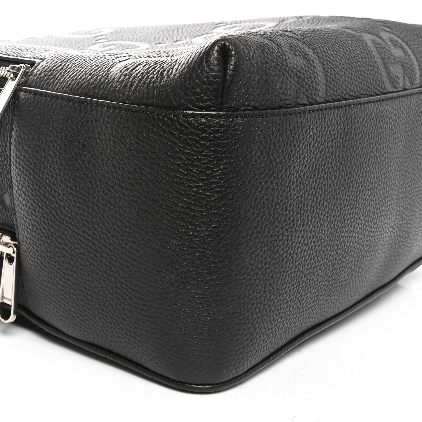 Calfskin Jumbo GG Embossed Large Backpack Black