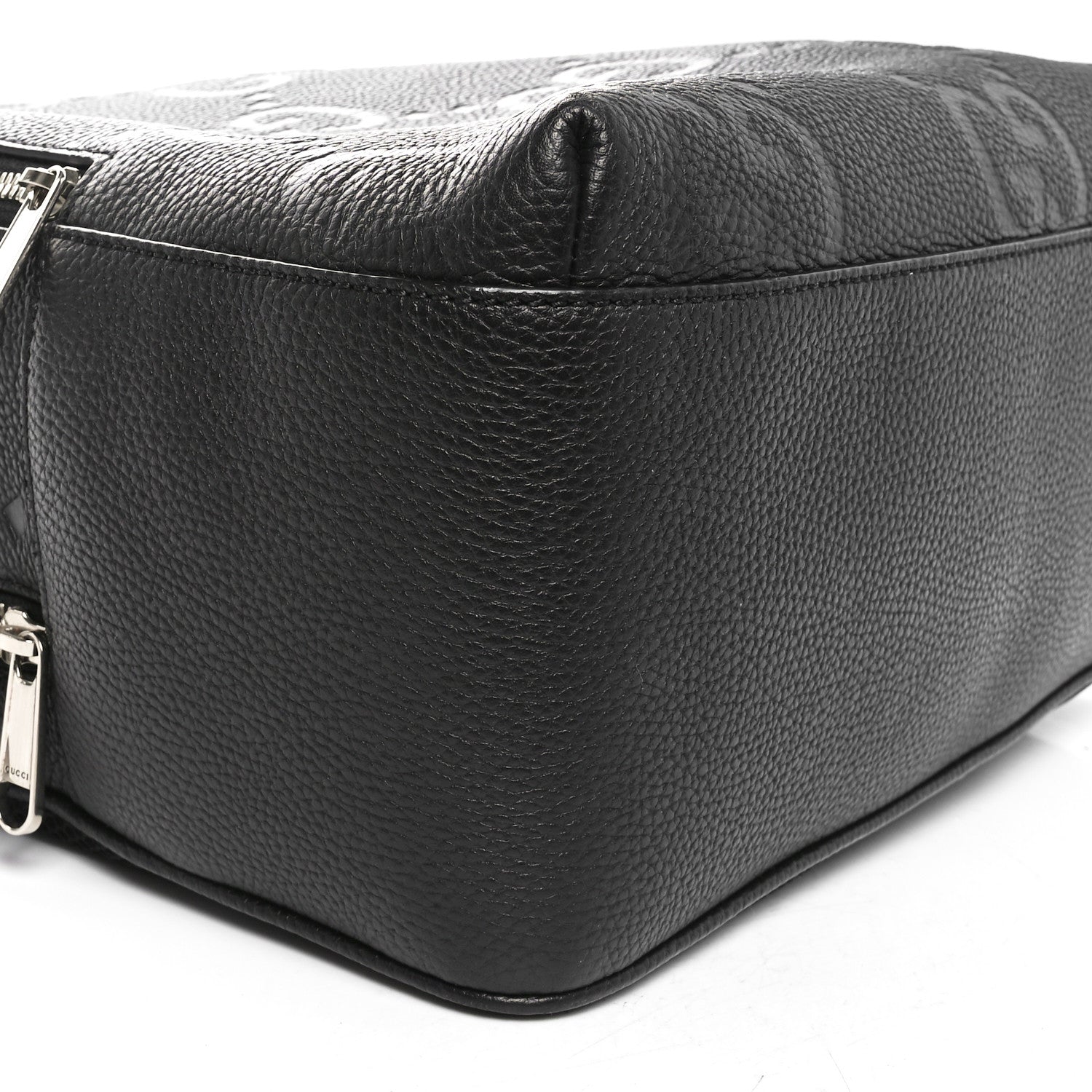 Gucci Calfskin Jumbo GG Embossed Large Backpack Black 9 of 10