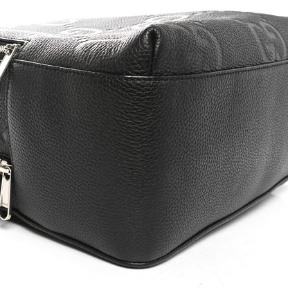 Gucci Calfskin Jumbo GG Embossed Large Backpack Black 9 of 10