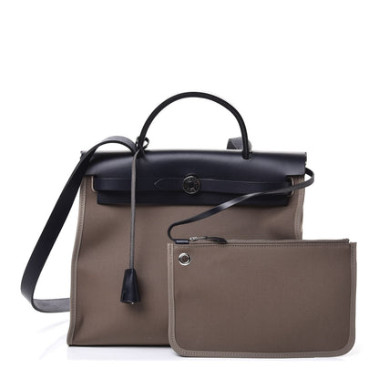 Hermes Vache Hunter Toile Herbag Zip 31 PM Etoupe Ebene 1 of 13