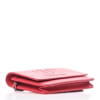 Chanel Caviar Timeless CC Wallet On Chain WOC Red 4 of 12