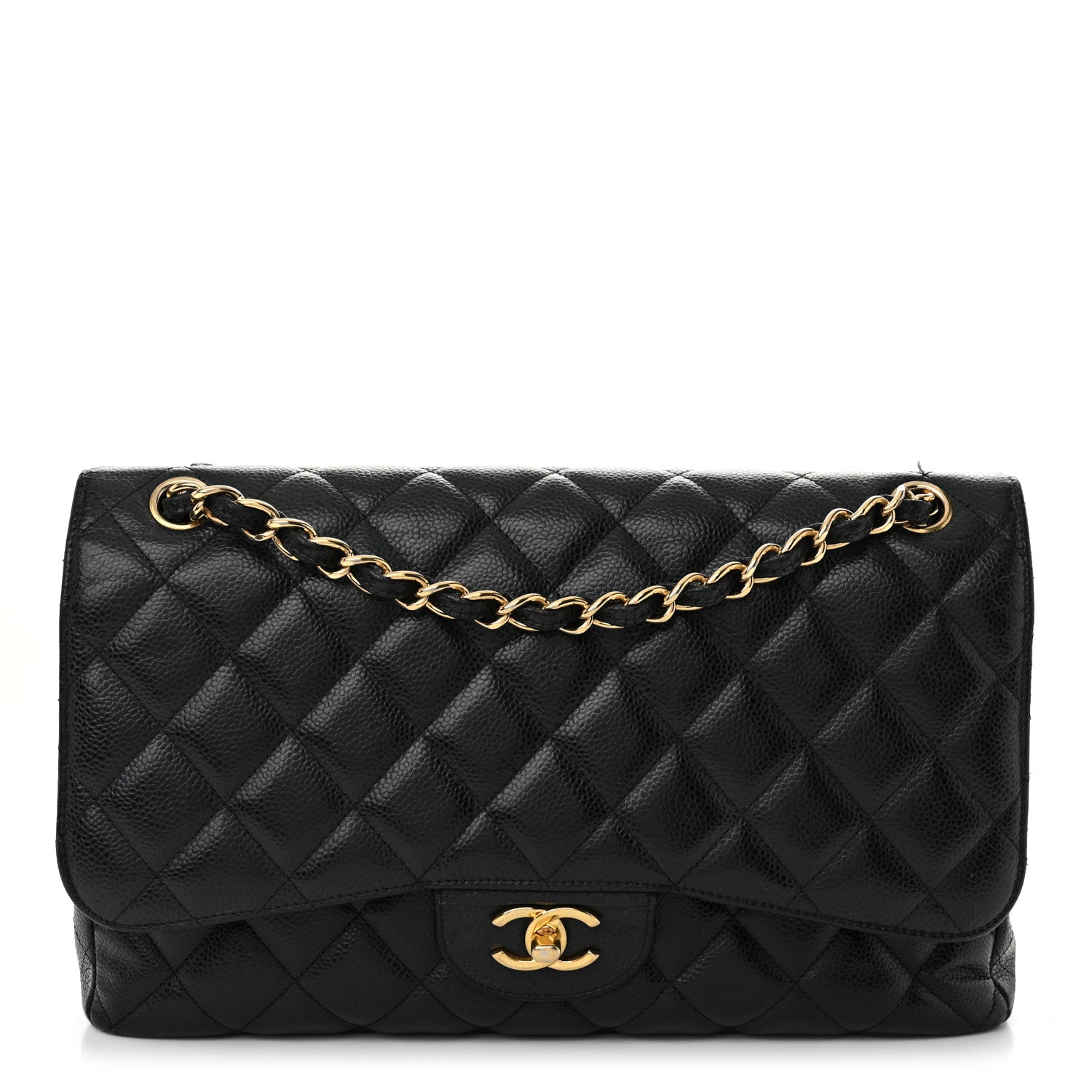 Chanel Caviar Quilted Jumbo Double Flap Black 1 of 14