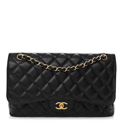 Chanel Caviar Quilted Jumbo Double Flap Black 1 of 14