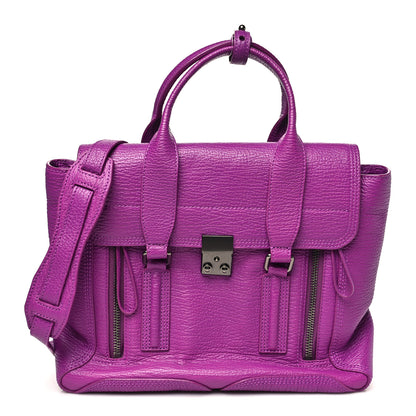 3.1 Phillip Lim Textured Calfskin Medium Pashli Satchel Orchid 1 of 9