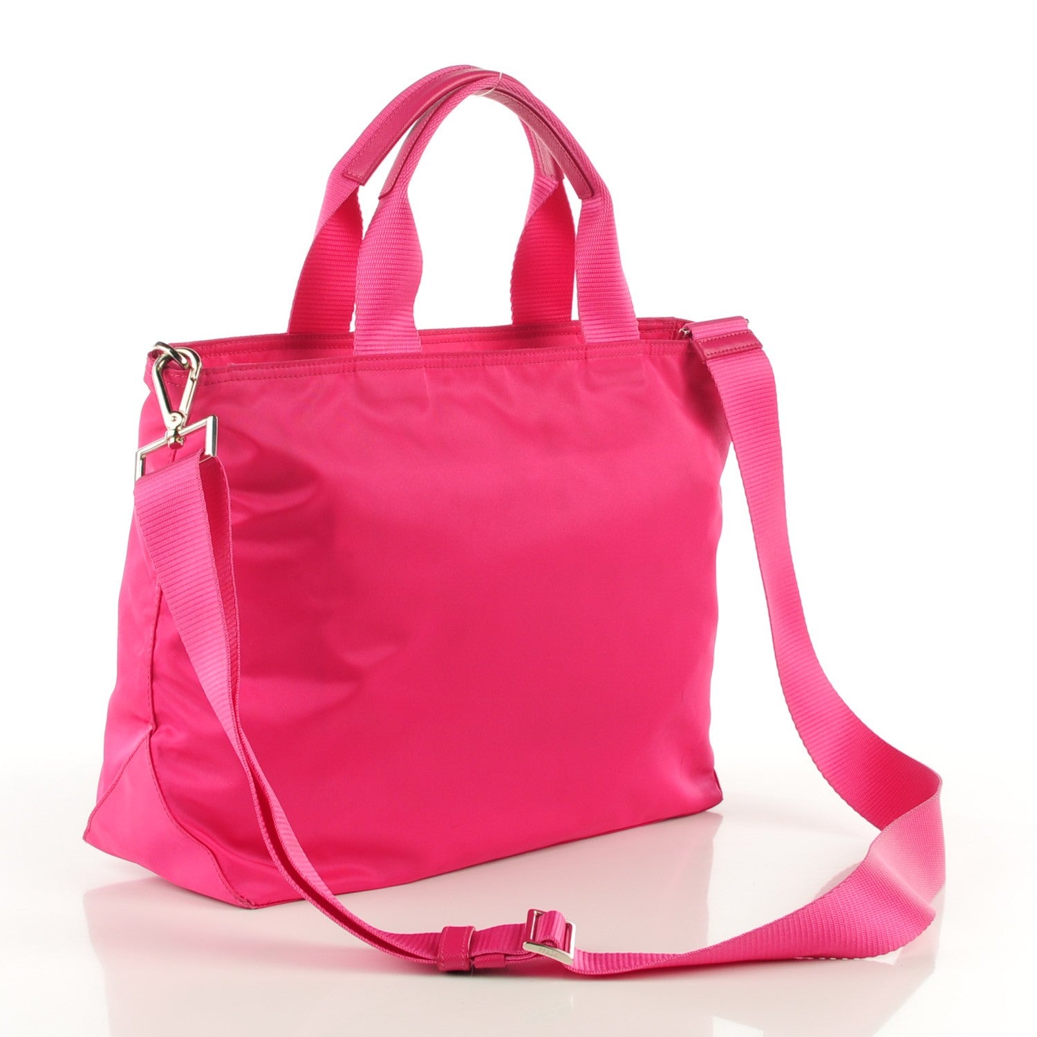 Prada Tessuto Nylon Tote Fuxia 3 of 10