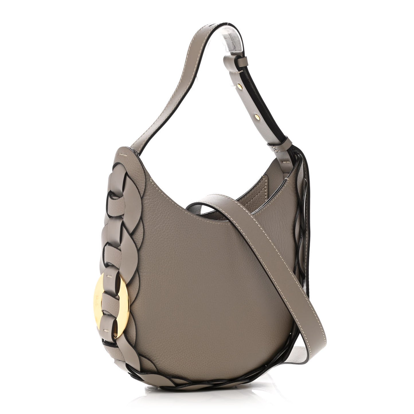 Small Grain Smooth Calfskin Small Darryl Hobo Motty Grey