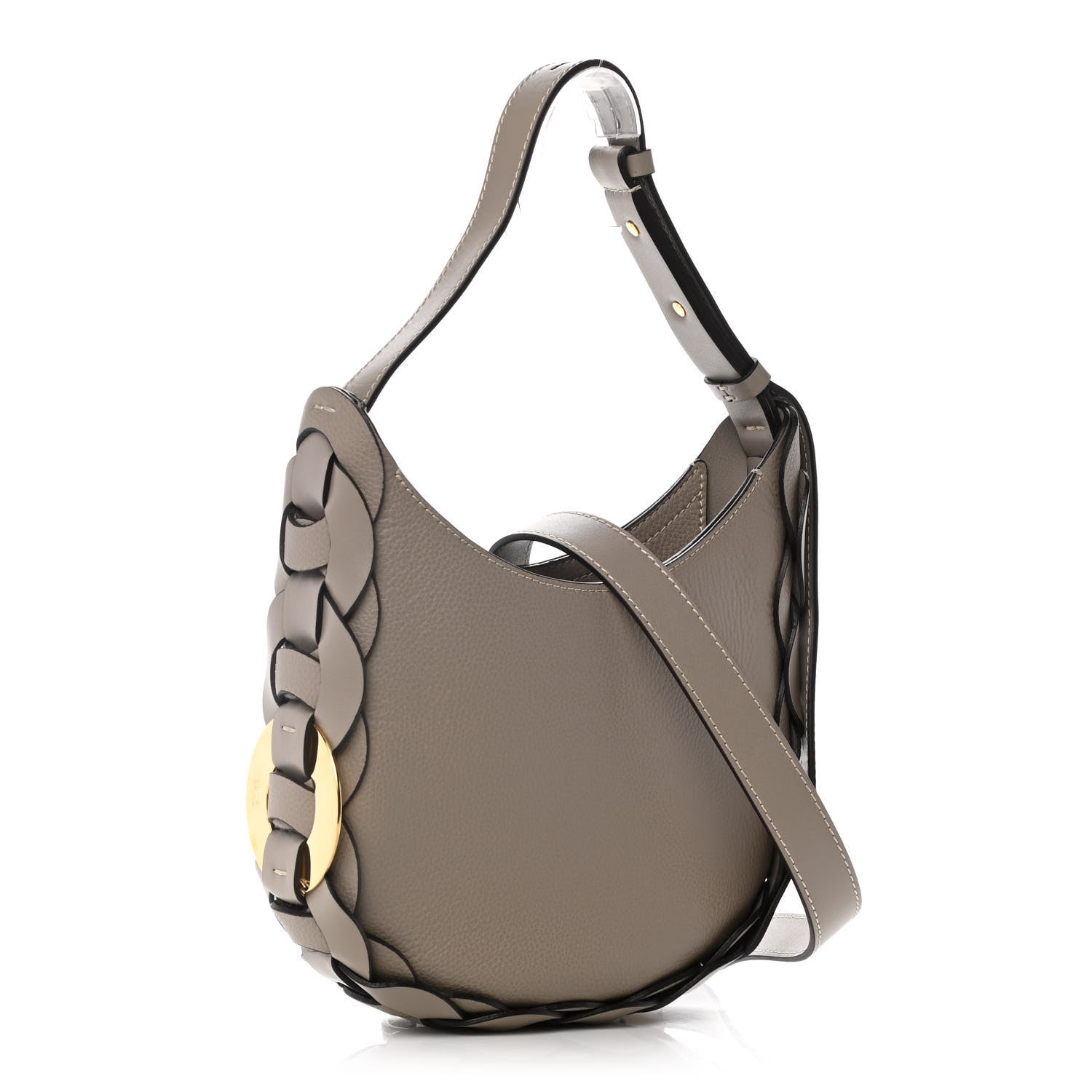 Chloe Small Grain Smooth Calfskin Small Darryl Hobo Motty Grey 3 of 11