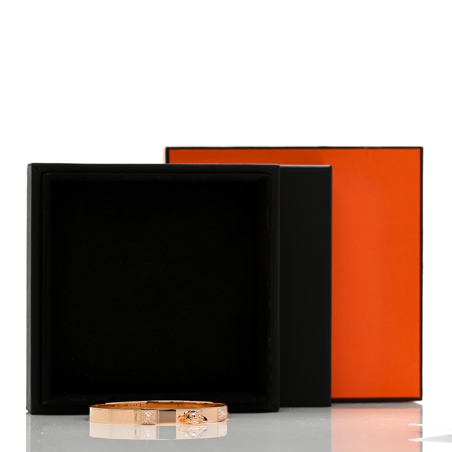 18K Rose Gold Diamond PM Collier De Chien Bracelet ST