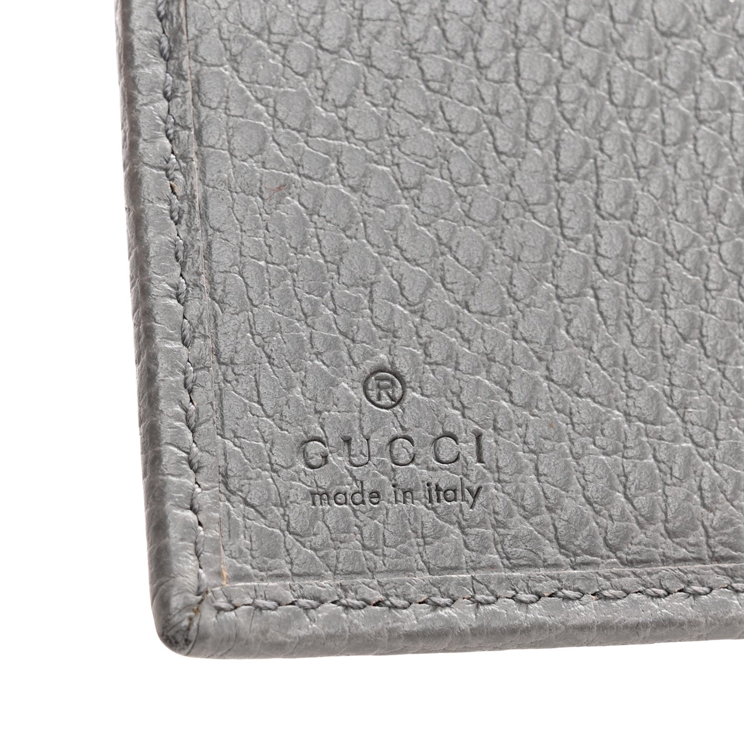 Gucci Dollar Calfskin Double G French Flap Wallet Grey 6 of 12