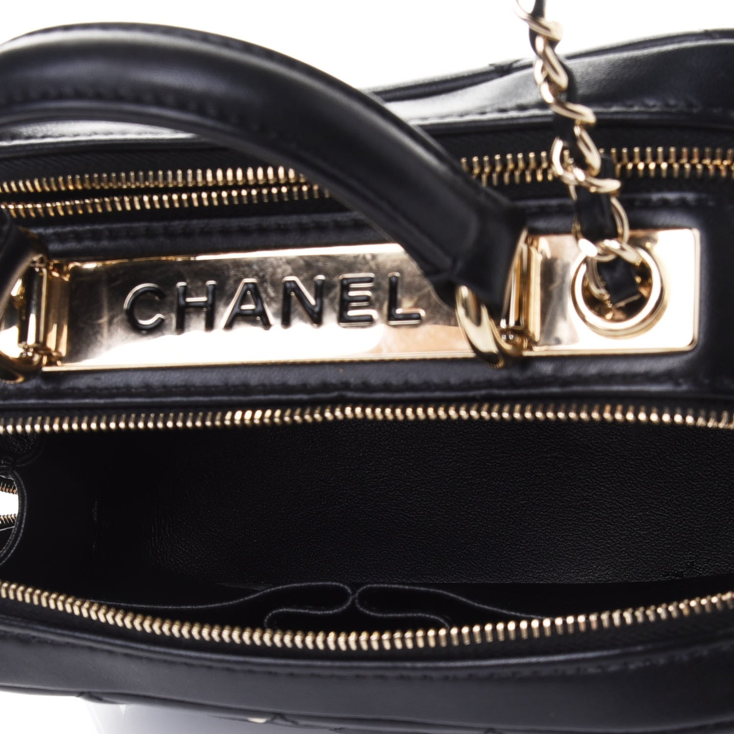 Chanel Lambskin Quilted Small Trendy CC Bowling Bag Black 4 of 4