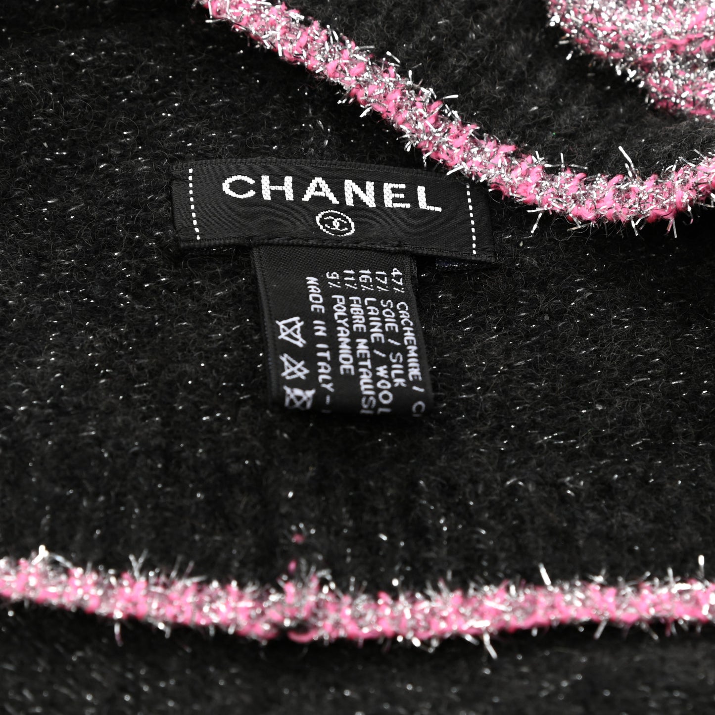 Cashmere Blend CC Beanie Hat Grey Pink