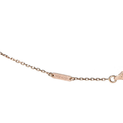 Van Cleef & Arpels 18K Rose Gold Carnelian Sweet Alhambra Pendant Necklace 6 of 7