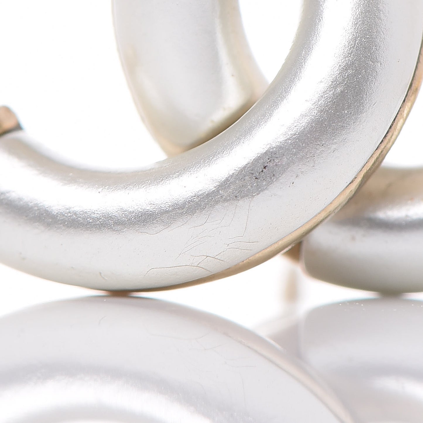 Metal CC Earrings Silver Gold