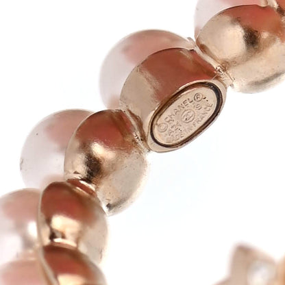 Chanel Crystal Pearl CC No 5 Hoop Drop Earring Gold 4 of 4