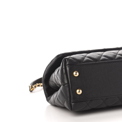Chanel Caviar Lizard Embossed Quilted Mini Coco Handle Flap Black 8 of 10