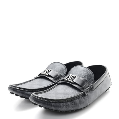 Louis Vuitton Mens Damier Graphite Hockenheim Moccasin Loafers 9 Onyx 4 of 9