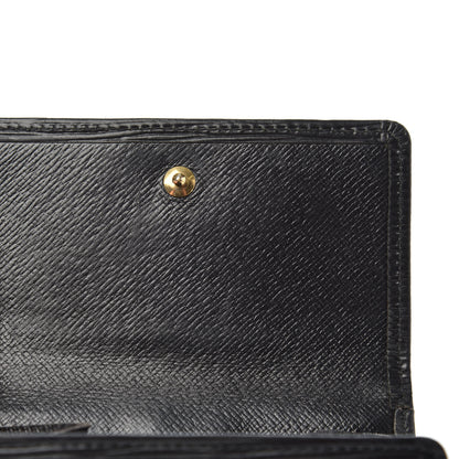 Louis Vuitton Epi Porte-Monnaie Tresor Wallet Black 9 of 10