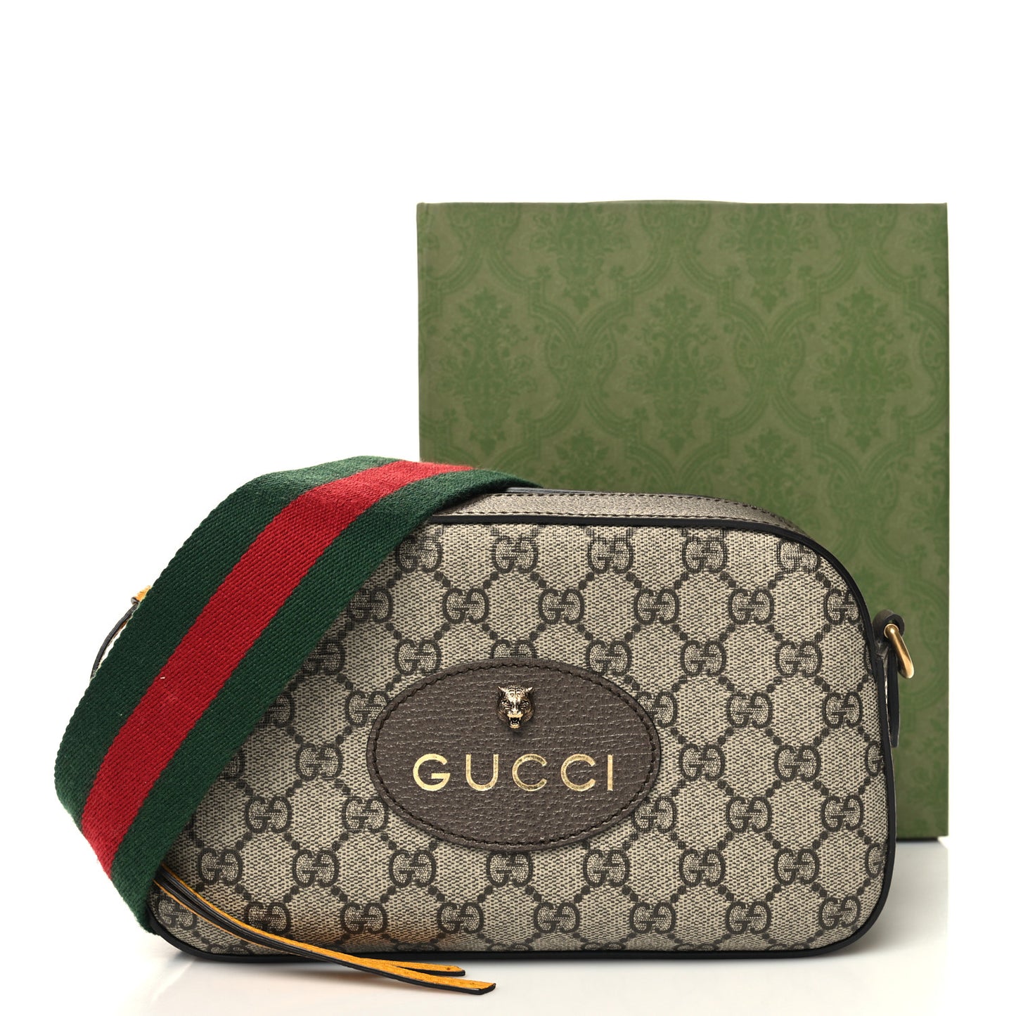 GG Supreme Monogram Web Neo Vintage Shoulder Bag Beige New Acero Crop